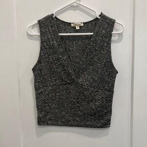 Gray Sleeveless Crop Top